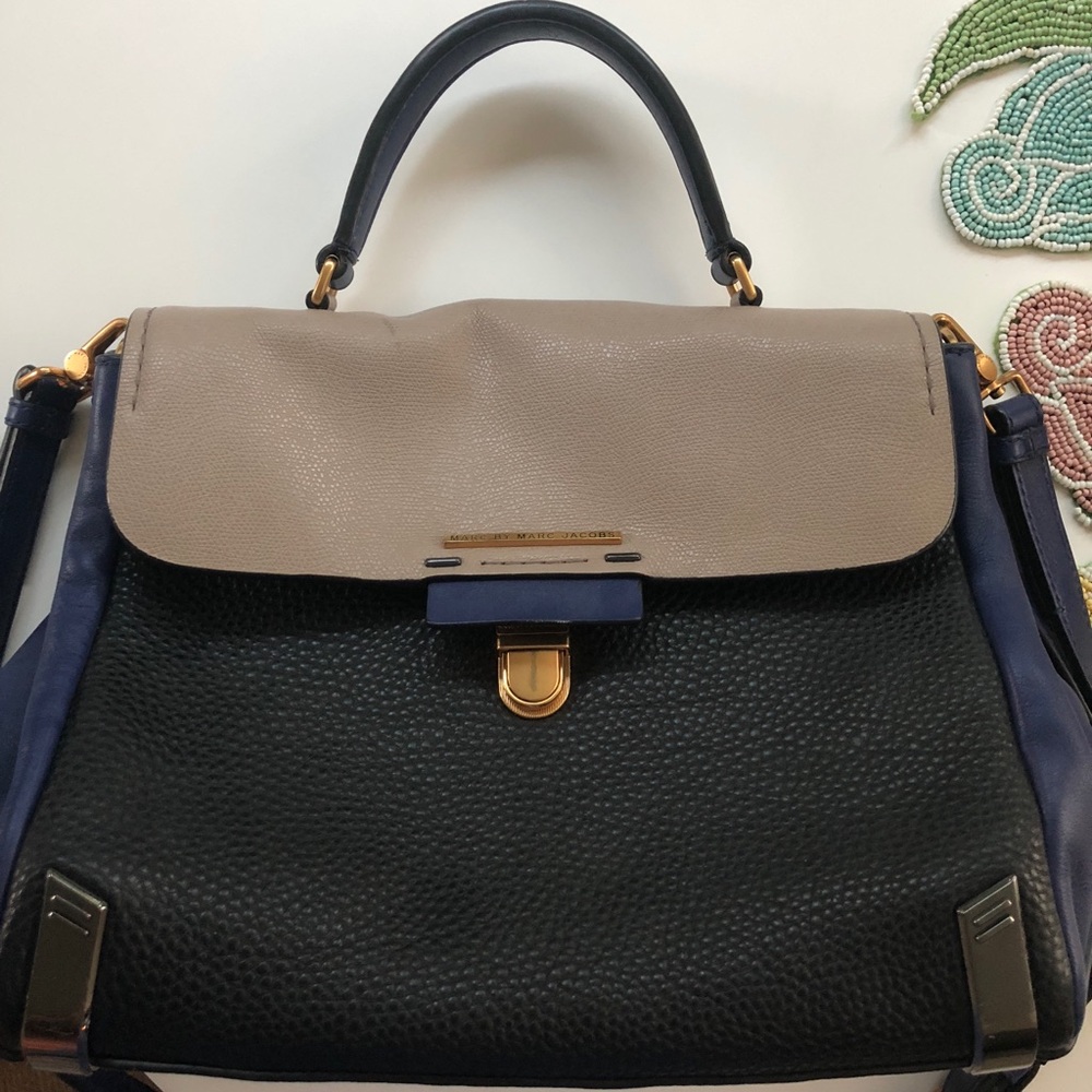 Marc Jacobs satchel grey blue black bag